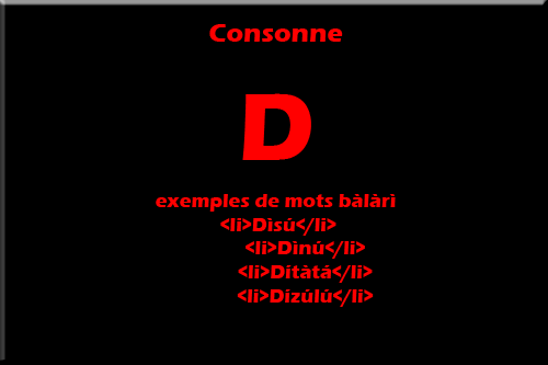 consonne D